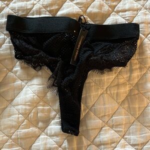 Gooseberry Intimates Black Full Glam Thong